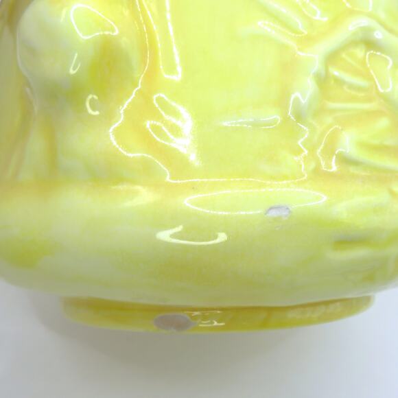 Vintage Yellow Relief Pitcher Cherubs Signed HEM ’77 “Tudir” Studio Pottery - Picture 10 of 14